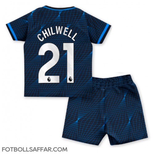 Chelsea Ben Chilwell #21 Bortadräkt Barn 2023-24 Kortärmad (+ Korta byxor)